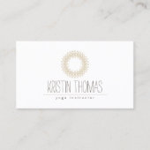 Bohemian Gold Sun Mandala Yoga Visitekaartje (Voorkant)