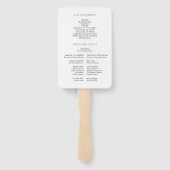 Bohemian Goud Roze Bloemen Bruiloft Handwaaier (Achterkant)