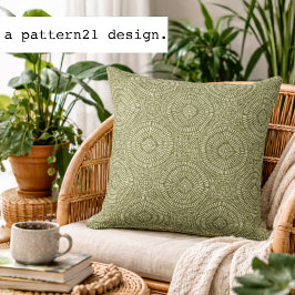 Bohemian green pattern kussen