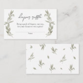 Bohemian Greenery Baby shower Diaper Raffle Insert Informatiekaartje (Voorkant / Achterkant)
