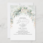 Bohemian Greenery Spring Garden Rehearsal Dinner Kaart (Voorkant)