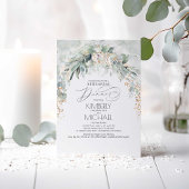 Bohemian Greenery Spring Garden Rehearsal Dinner Kaart
