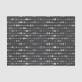 Bohemian Grey Arrow Stripe Abstracte stijl Tissuepapier (Voorkant)