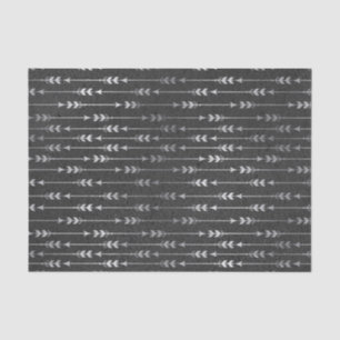 Bohemian Grey Arrow Stripe Abstracte stijl Tissuepapier