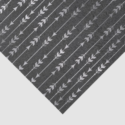 Bohemian Grey Arrow Stripe Abstracte stijl Tissuepapier (Detail)