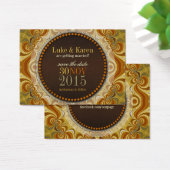 Bohemian Groove Swirls Save the Date Announce Kaar Visitekaartjes (Bureau)