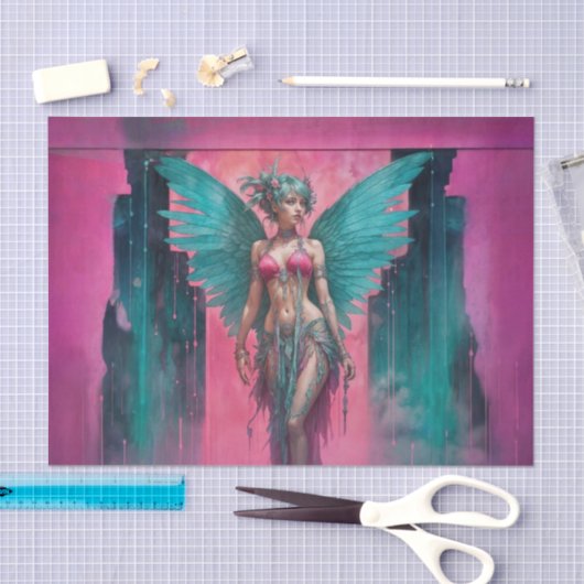 Bohemian Grunge Roze Sprookje Decoupage Papier (Craft)