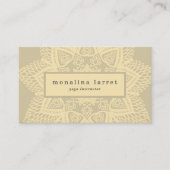 Bohemian Hand Drawn Mandala Mehendi Pattern Busine Visitekaartje (Voorkant)