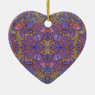 Bohemian Heaflow Ornment Keramisch Ornament