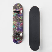 Bohemian Hippie Colorful Jewel Tone Fractal Art Persoonlijk Skateboard (Voorkant)