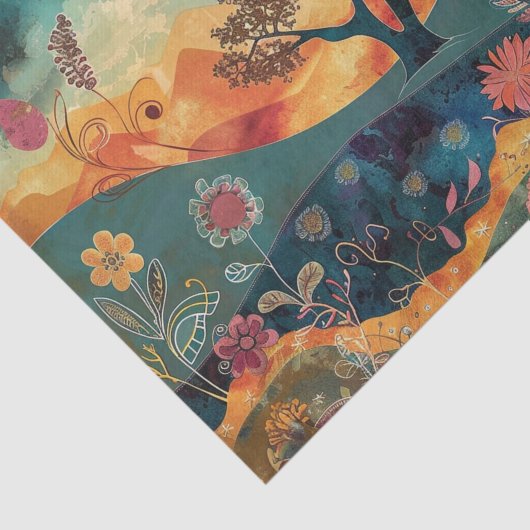 Bohemian Hippie Decoupage Tissuepapier (Detail)