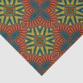 Bohemian Hippie Red Blue Yellow Ethnic Tribal Tissuepapier (Detail)
