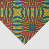 Bohemian Hippie Red Blue Yellow Ethnic Tribal Tissuepapier (Detail)