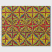 Bohemian Hippie Red Yellow  Tribal Ethnic Cadeaupapier (Vlak)