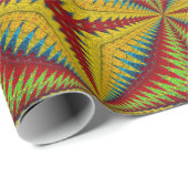 Bohemian Hippie Red Yellow  Tribal Ethnic Cadeaupapier (Rol Hoek)