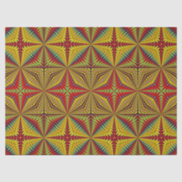 Bohemian Hippie Red Yellow  Tribal Ethnic Tissuepapier