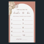 Bohemian How old was the bride douche flyer<br><div class="desc">Deze bohemische stijl, die ontworpen is om te coördineren met het Boho Terracotta Pampas Grass Collectie, toont de bruid om vrijgezellenfeest te zijn aan de trendy en populaire boog in terracotta hues. Voor een meer geavanceerde aanpassing van dit ontwerp, bijvoorbeeld het wijzigen van de lay-out, het lettertype of de tekstgrootte,...</div>
