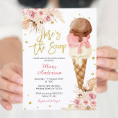 Bohemian Ice Cream Baby shower Kaart