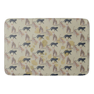Bohemian Jaguar en Leopard Cats Pattern Badmat