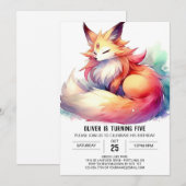 Bohemian Joyful Fox verjaardag Kaart (Voorkant / Achterkant)