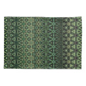 Bohemian Kitsch Green Pattern Kussensloop (Achterkant)