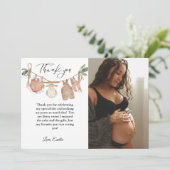 Bohemian Kleding Baby shower Dank u kaart (Staand voorkant)