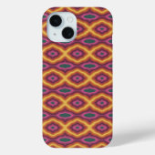Bohemian Kleurenpalet Golvende Lattice Patroon Art Case-Mate iPhone Case (Achterkant)