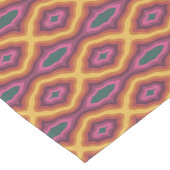 Bohemian Kleurenpalet Golvende Lattice Patroon Art Korte Tafelloper (Hoek)