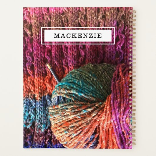 Bohemian Knitting met naam Planner (Achterkant)