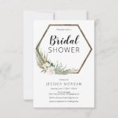 Bohemian krans bruids douche uitnodiging Kaart (Voorkant)