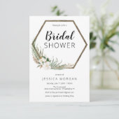 Bohemian krans bruids douche uitnodiging Kaart (Staand voorkant)