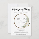 Bohemian krans bruiloft uitgestelde aankondiging (Voorkant)