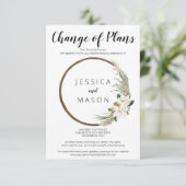 Bohemian krans bruiloft uitgestelde aankondiging (Staand voorkant)