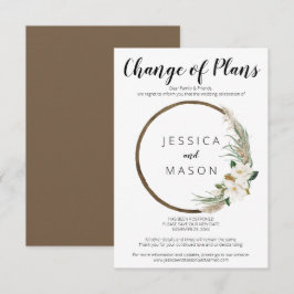 Bohemian krans bruiloft uitgestelde aankondiging