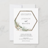 Bohemian krans bruiloft uitnodiging (Voorkant)