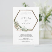 Bohemian krans bruiloft uitnodiging (Staand voorkant)