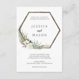 Bohemian krans bruiloft uitnodiging