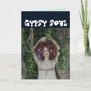 BOHEMIAN LADY GYPSY SOUL BIRTHDAAGKAARTEN BEDANKKAART