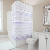 Bohemian Lavender Waterverf Floral Toile Douchegordijn (In situ)