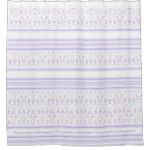 Bohemian Lavender Waterverf Floral Toile Douchegordijn (Voorkant)