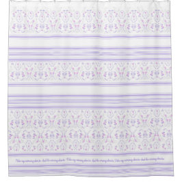 Bohemian Lavender Waterverf Floral Toile Douchegordijn
