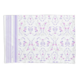 Bohemian Lavender Waterverf Floral Toile Kussensloop