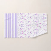 Bohemian Lavender Waterverf Floral Toile Towel Bad Handdoek (Handdoek)
