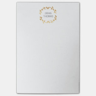 BOHEMIAN LEAF KRANS LOGO in GOUDEN Post-it® notes