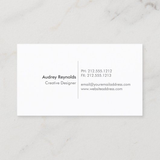 BOHEMIAN LEAF KRANS LOGO op GRIJS Visitekaartje (Achterkant)