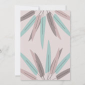 BOHEMIAN Leaf Tribal Baby Kaart (Achterkant)