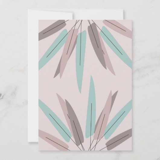 BOHEMIAN Leaf Tribal Baby Kaart (Achterkant)