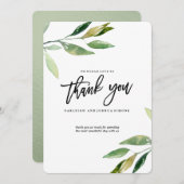 Bohemian Leaves bedankje Bedankkaart (Voorkant / Achterkant)