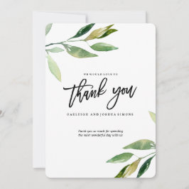 Bohemian Leaves bedankje Bedankkaart