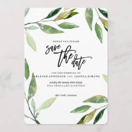 Bohemian Leaves Save the Date